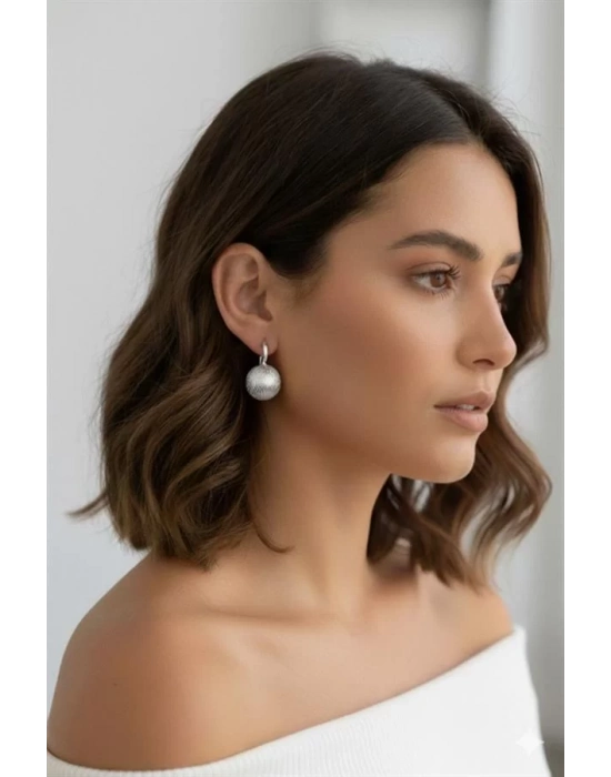 Top Küpe - Gümüş