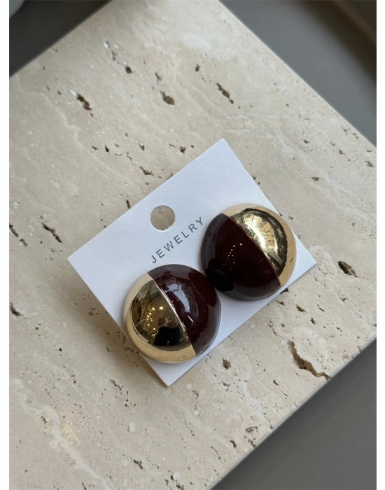 Top Küpe - Kahverengi