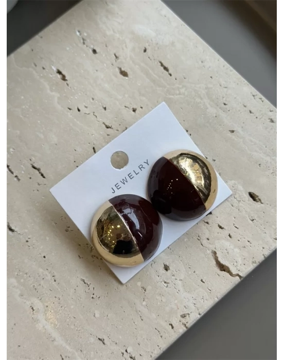 Top Küpe - Kahverengi