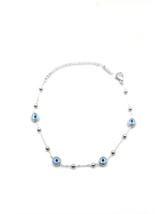 Top Nazar Bileklik - Gümüş