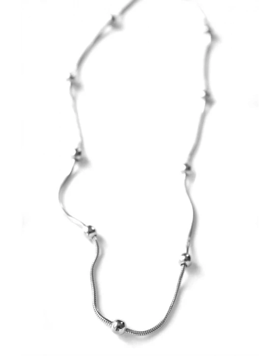 Top Zincir Kolye - Gümüş
