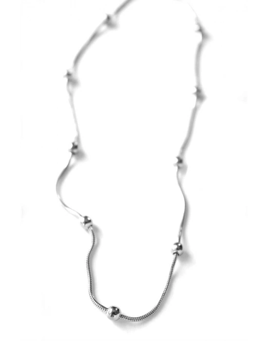 Top Zincir Kolye - Gümüş