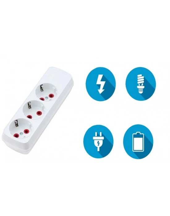 Topraklı 3lü Priz 10 Metre