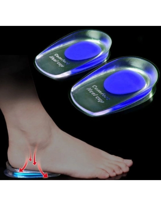 Topuk Silikonu Şeffaf Mavi Erkek