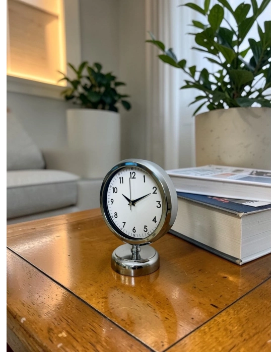 Touch 25 X 20 Cm Metal Krom Masa Saati