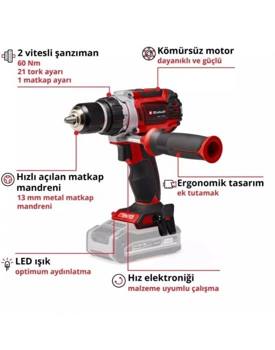 TP-CD 18/60 Lİ BL Solo Akülü Vidalama Akü ve Şarj Cihazı Hariç