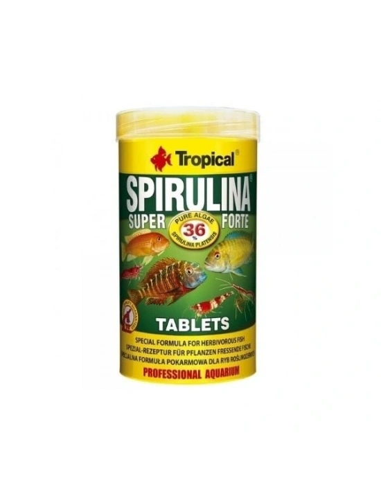 Tropical Spirulina Süper Forte Tablet Yoğun Spirulina İçerikli Tablet Balık Yemi 50 Ml 36 Gr