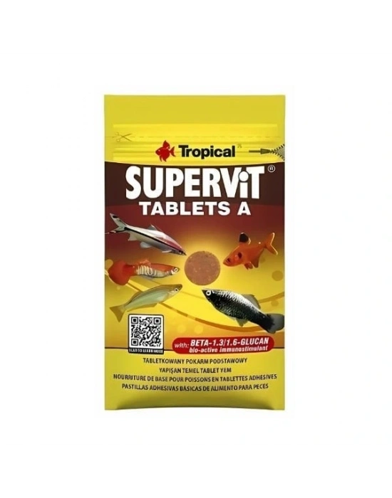 Tropical Süpervit Tablets A Cama Yapışan Tablet Balık Yemi 15 Ml 10 Gr