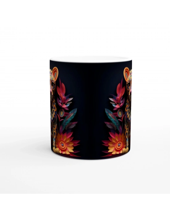 Tropik Vahşi Renkli Leopar Kupa Bardak