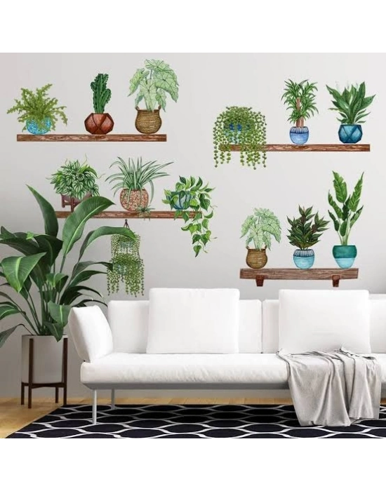 Tropikal Bitkiler Duvar Stickerı Model B
