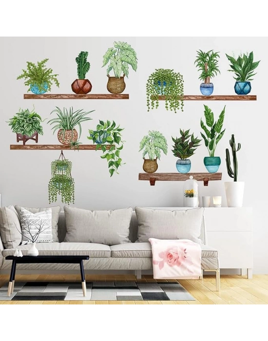 Tropikal Bitkiler Duvar Stickerı Model B