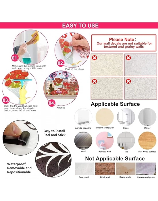 Tropikal Bitkiler Duvar Stickerı Model D