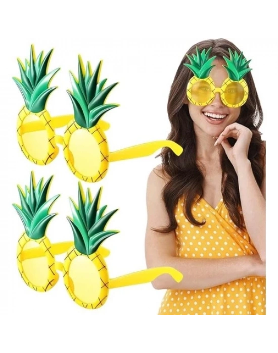 Tropikal Hawaii Ananas Şekilli Parti Gözlüğü