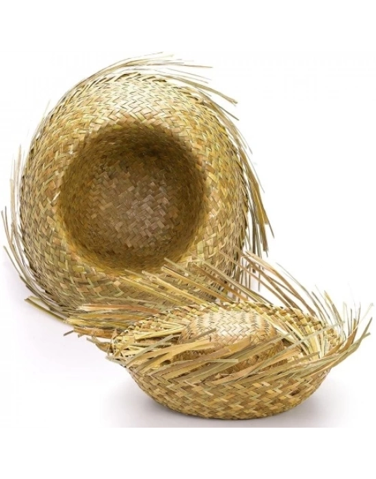 Tropikal Parti Natural Hasır Şapka