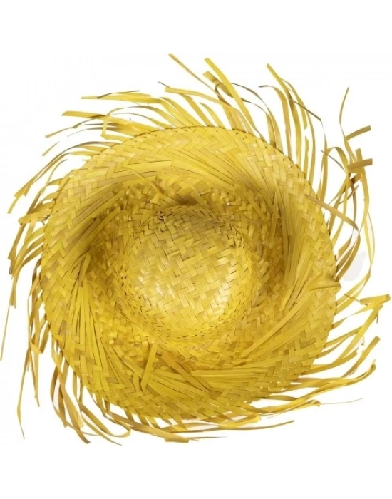 Tropikal Parti Sarı Hasır Hawaii Şapkası