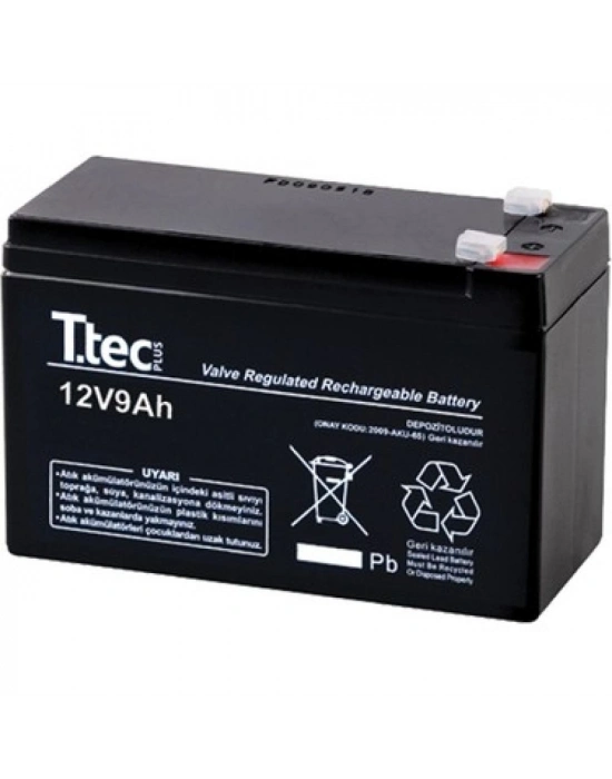 Ttec 12v 9 Ah Kuru Bakımsız Akü