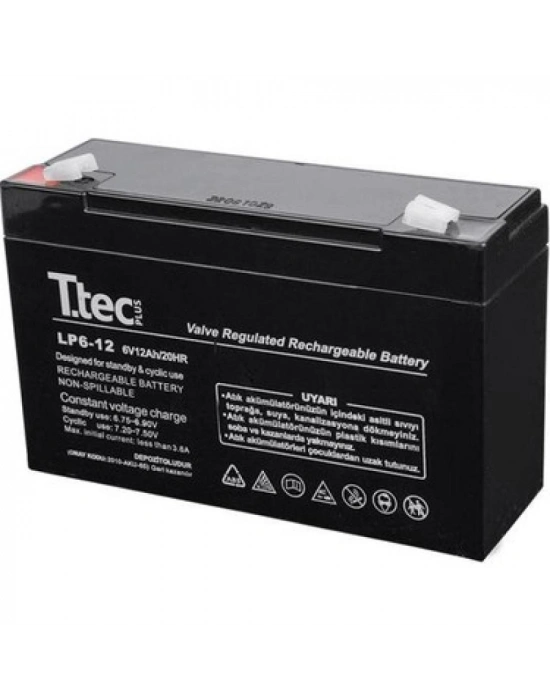 Ttec 6v 12 Ah Kuru Bakımsız Akü