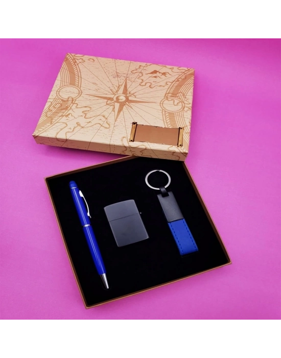 Tükenmez Kalem Çakmak Anahtarlık Seti