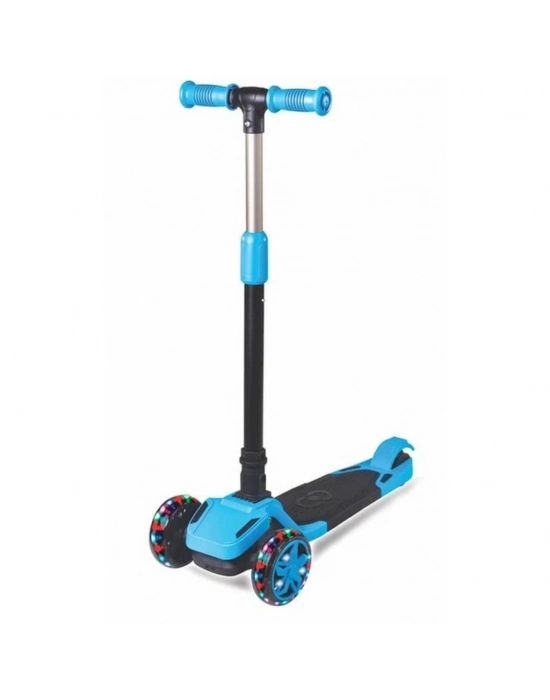 Tulpar Işıklı Katlanabilir Scooter Mavi