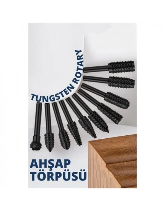 Tungsten Ahşap Oyma Şekillendirme 10 LU Törpü Seti