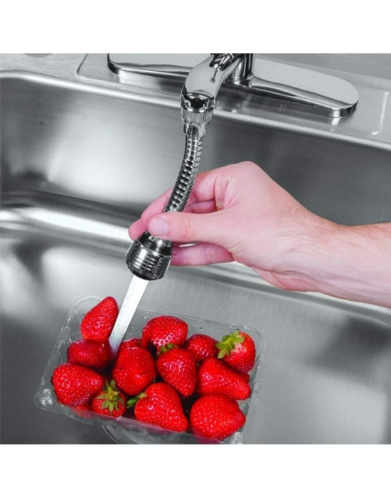 Turbo Flex 2 Aşamalı Plastik Esnek Musluk Başlığı Pratik Tak Kullan