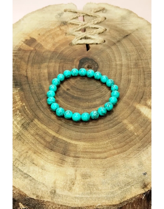 Turkuaz Doğal Taş Bileklik Kutulu