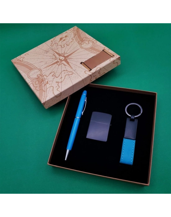 Turkuaz Kalem Çakmak Ve Anahtarlık