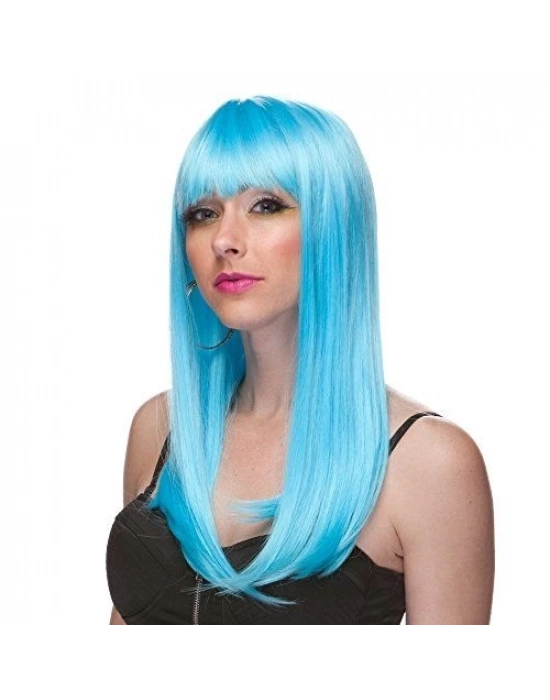 Turkuaz Mavi Parti Peruğu
