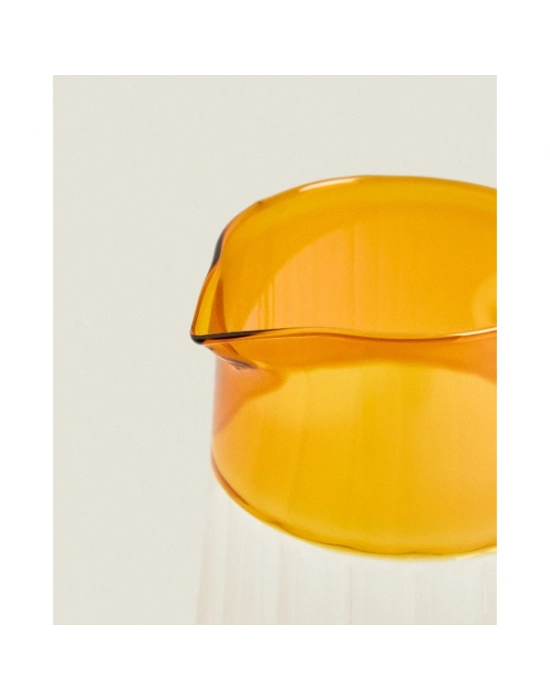 Turuncu Detaylı Cam Sürahi 1600 ml