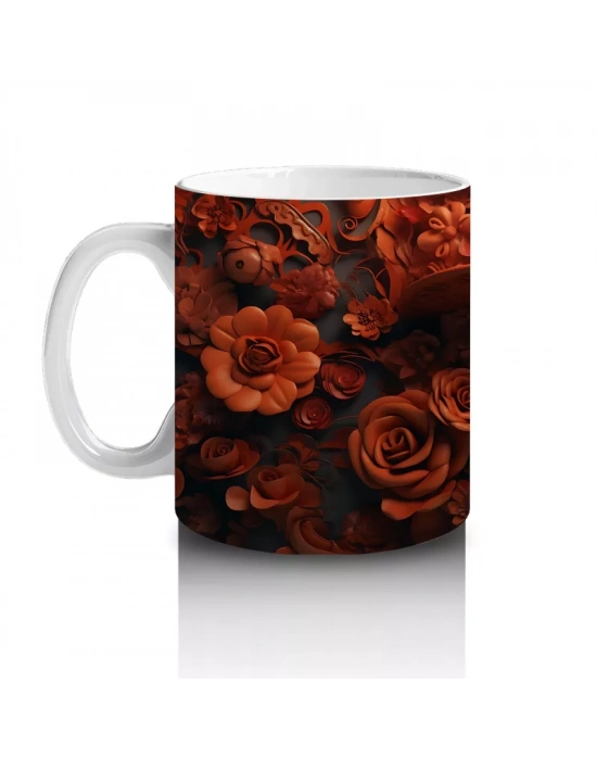 Turuncu Gül Denizinde Ruhsil Bakış – Hediyelik Kahve Kupası