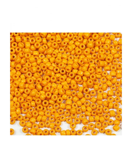 Turuncu Renk 4 mm Yaklaşık 660 adet / 60 gram Cam Boncuk Oya Yazma Bileklik ve Kolye