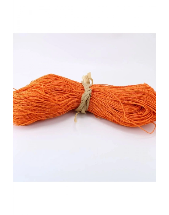 Turuncu Renk Çile Kağıt İp Çanta Ipi Supla Ipi  No:65 - (550-600 gr)