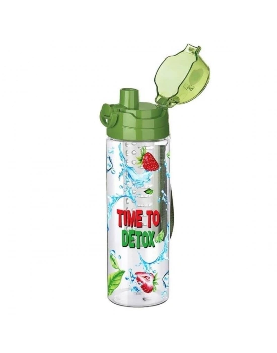 ®  Tutma Saplı Kilitli Kendiliğinden Süzgeçli Kolay Taşınabilir Detoks Sporcu Diyet Matarası