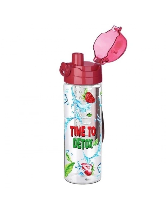 ®  Tutma Saplı Kilitli Kendiliğinden Süzgeçli Kolay Taşınabilir Detoks Sporcu Diyet Matarası