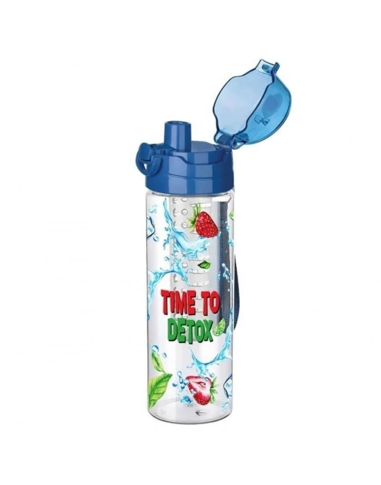 ®  Tutma Saplı Kilitli Kendiliğinden Süzgeçli Kolay Taşınabilir Detoks Sporcu Diyet Matarası