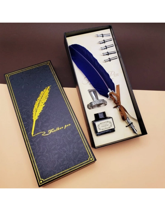 Tüylü Masaüstü Divit Kalem Seti