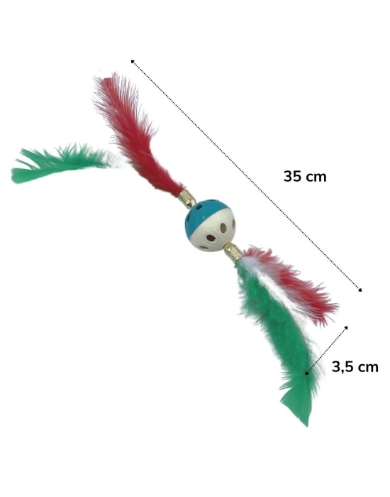 ® Tüylü PüsküllüKedi OyuncağıDikkat Çekici Renkli Sevimli Evcil Hayvan Oyuncağı
