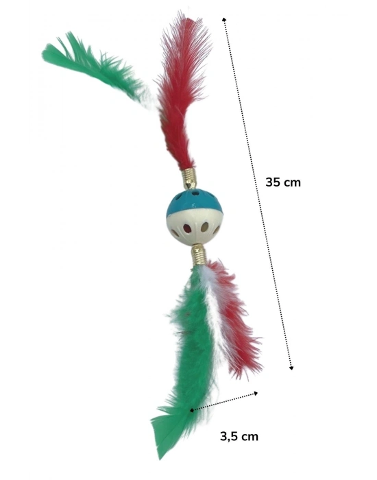 ® Tüylü PüsküllüKedi OyuncağıDikkat Çekici Renkli Sevimli Evcil Hayvan Oyuncağı