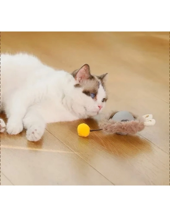 Tüylü Şarjlı Kedi Oyuncağı