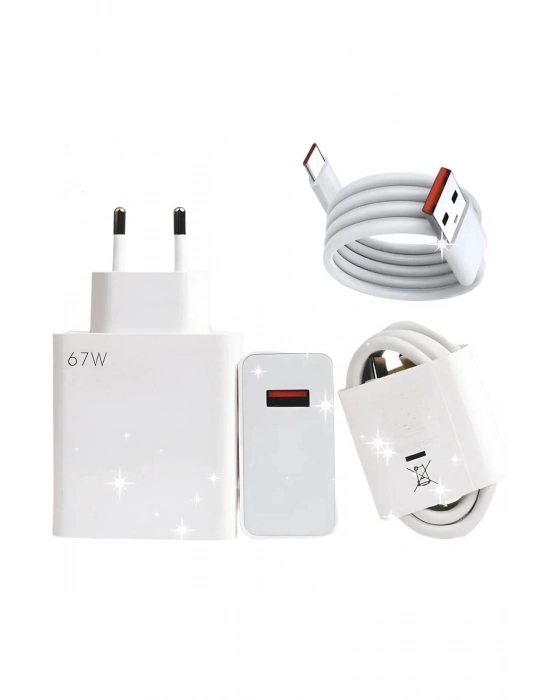 Type-C 67w (Watt) Ultra Hızlı Şarj Aleti Adaptör Kablo Set