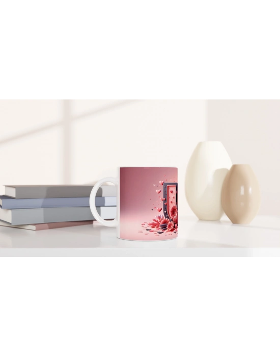 U Harfi Şık Detaylı Kupa Bardak