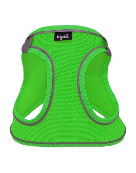 Üç Kilitli Sportif Kedi Köpek Göğüs Tasması 20-24 cm XXX-Small Yeşil