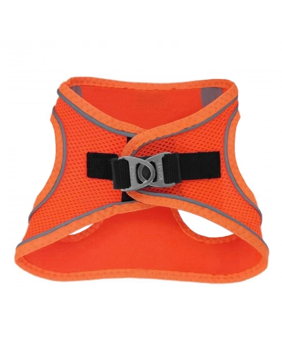 Üç Kilitli Sportif Kedi Köpek Göğüs Tasması 24-28 cm XX-Small Turuncu