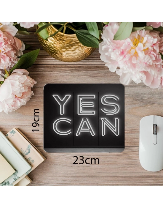 Üç Satırlı Cesaret Sözlü Mouse Pad - 19x23 cm 2 mm Dikdörtgen İthal Baskılı Mouse Pad