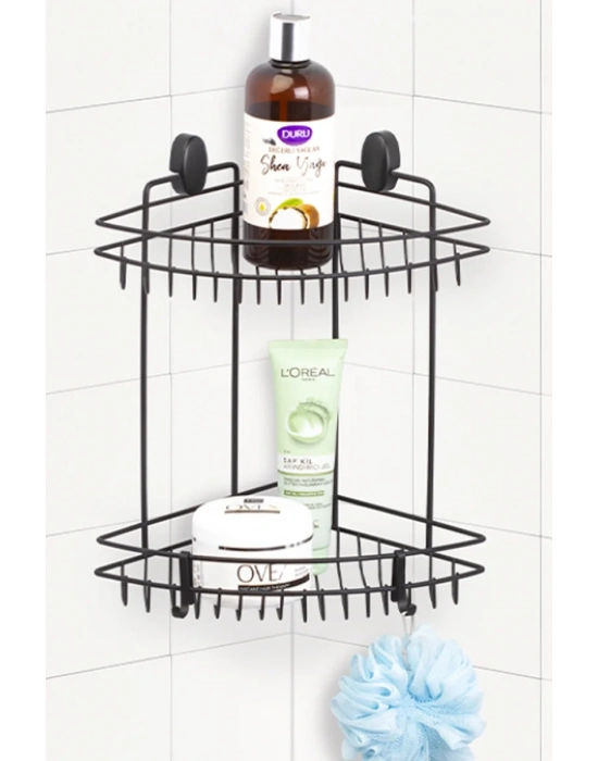 Üçgen Köşelik Pasifik İki Katlı 22 Cm Dübelli Siyah Royaleks-DS-734