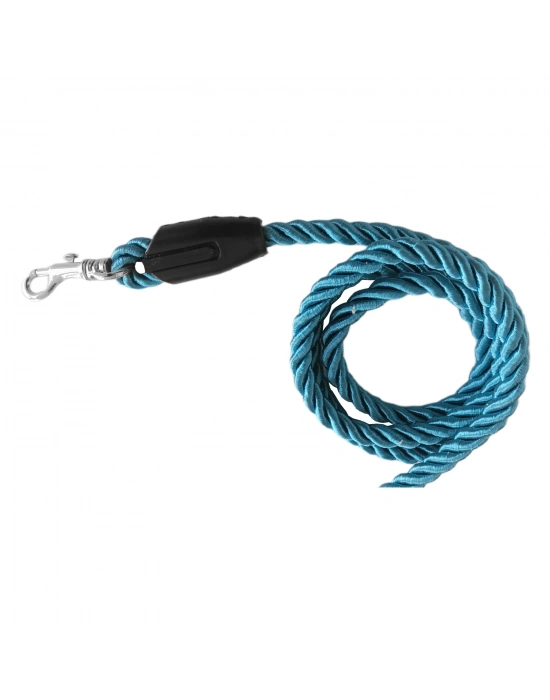 Üçlü Sarmallı Köpek Gezdirme Halatı 1 cm-120 cm Mavi