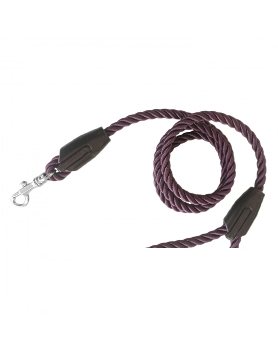 Üçlü Sarmallı Köpek Gezdirme Halatı 1 cm-120 cm Mor
