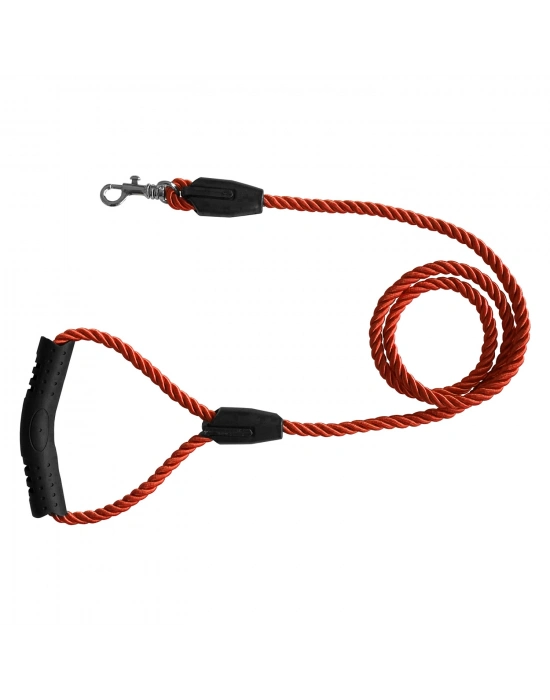 Üçlü Sarmallı Köpek Gezdirme Halatı 1 cm-120 cm Turuncu