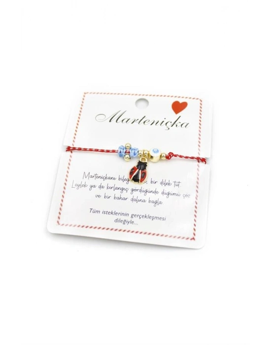 Uğur Böceği Marteniçka Bileklik - Kırmızı