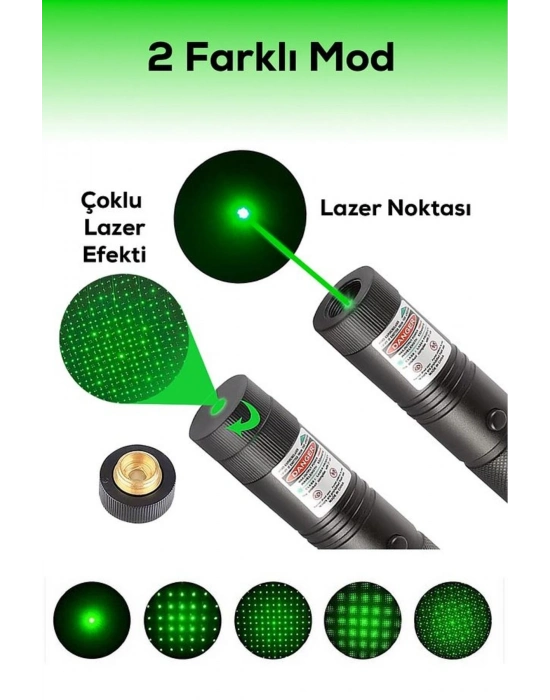 ® ULTRA güçlü Yeşil Şarjlı Lazer Pil Anahtar - Uzun Menzilli, Güçlü Ve Çoklu Işık Efektli Er